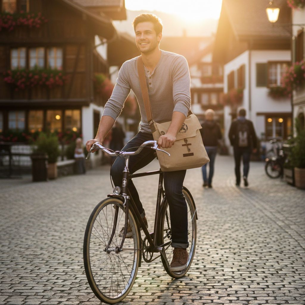 Beige Unisex Messenger Bag for Everyday Use 170